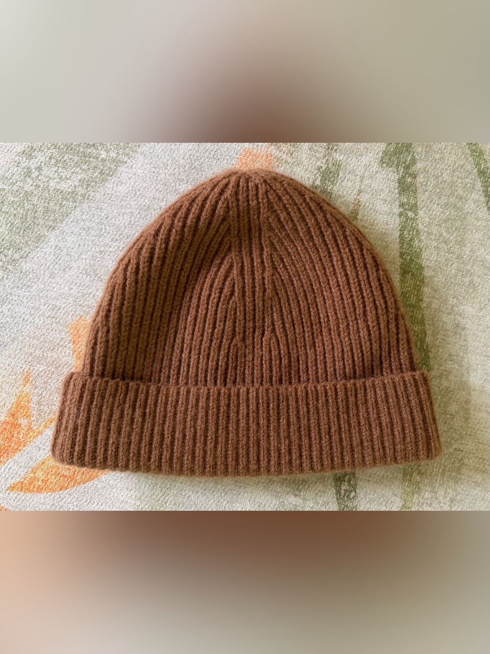 Everlane Cashmere Ribbed Beanie - Camel